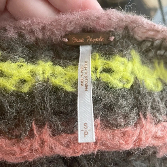 Free People Reach For The Stars Taupe Wide Neck Sweater. Size S - Picture 9 of 12